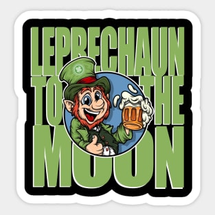 Leprechaun Token - LEP - Green - TO THE MOON T-Shirt Sticker